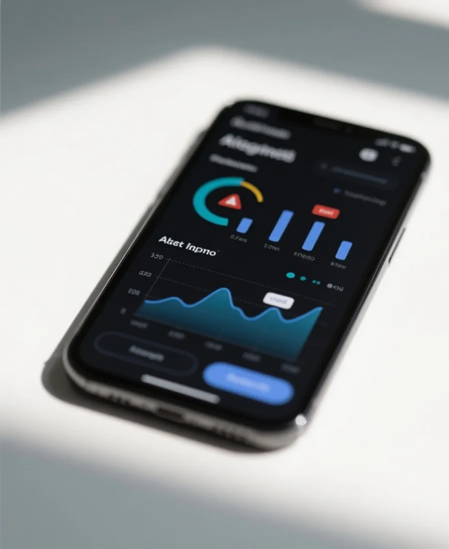 移动端数据分析与提醒功能示意